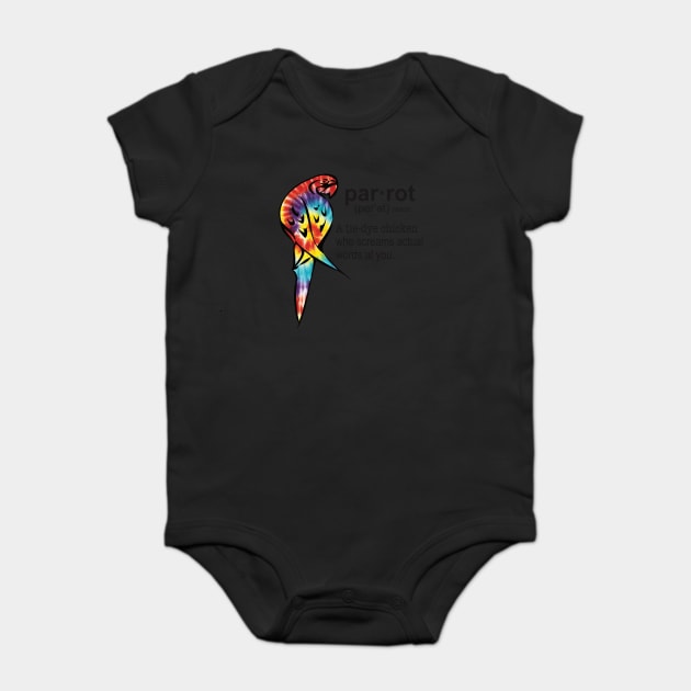 Tie-dye Parrot Baby Bodysuit by Einstein Parrot